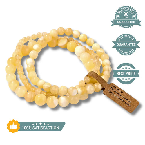 Golden Harmony Energy Bracelet - Yellow Jade