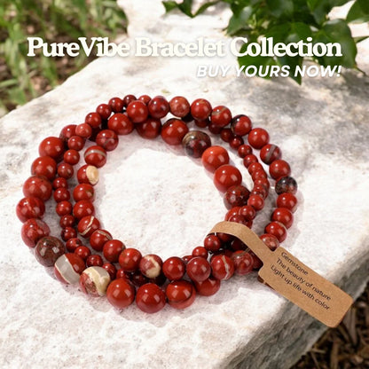 Courage Flame Bracelet - Red Jasper Crystal